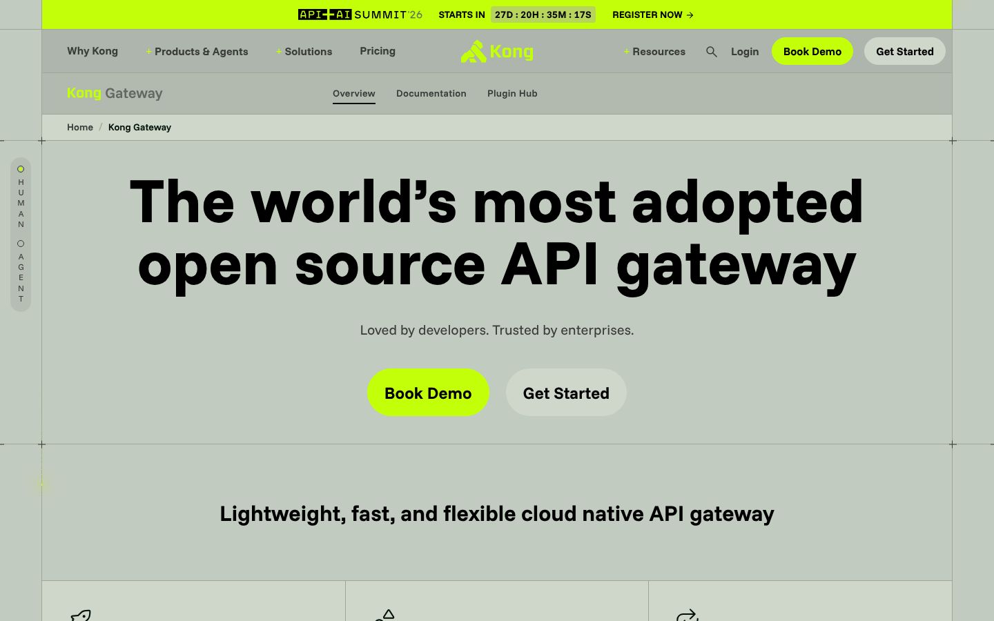 Kong Gateway homepage