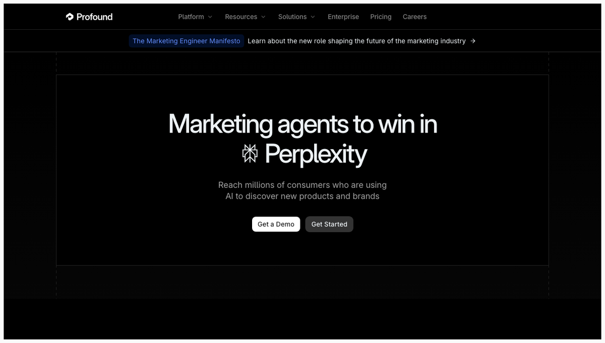 Profound homepage