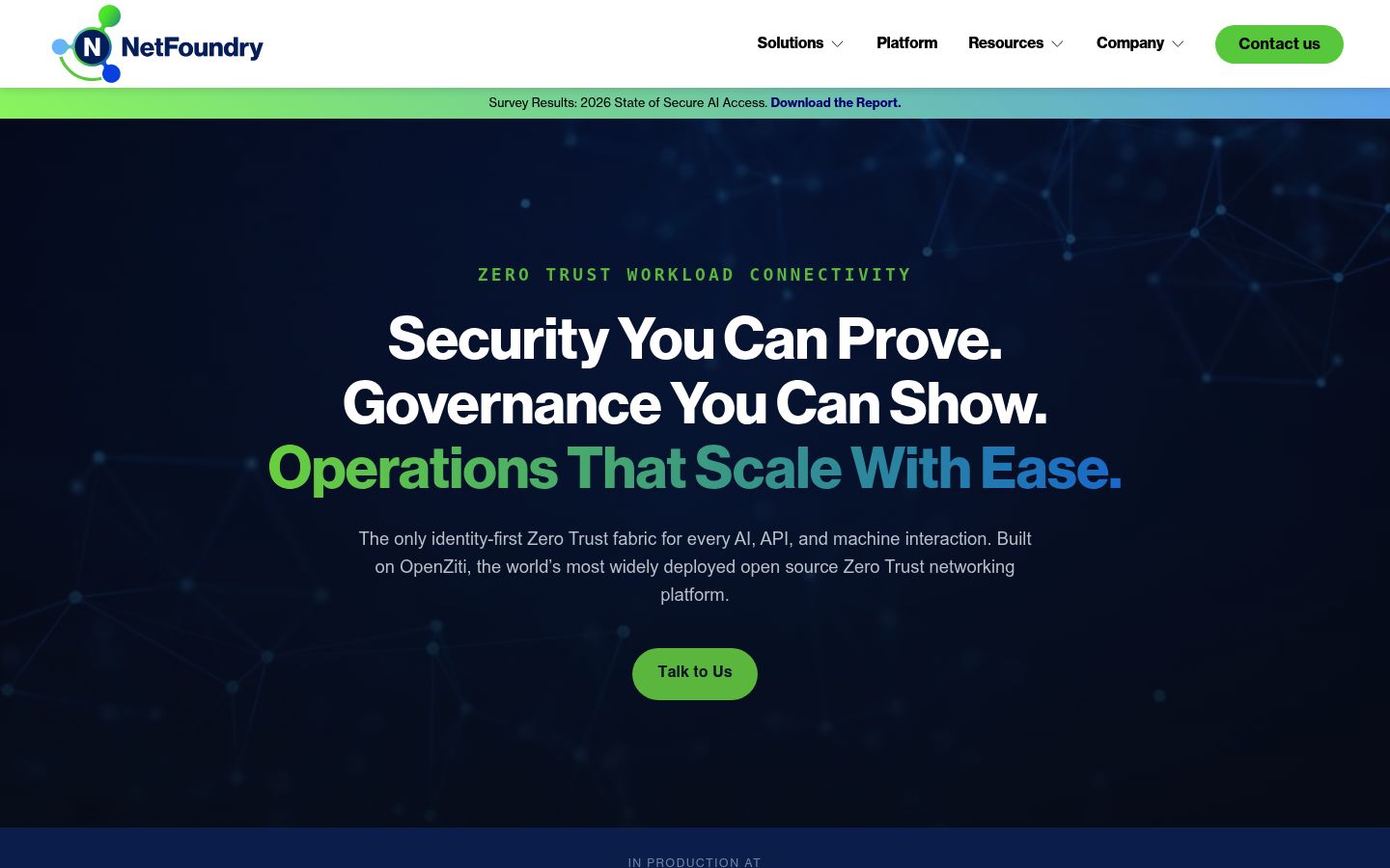 NetFoundry homepage