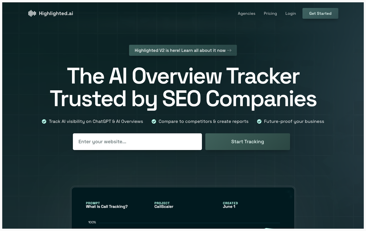 Highlighted.ai homepage