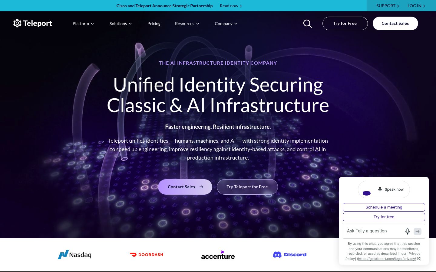 Teleport homepage
