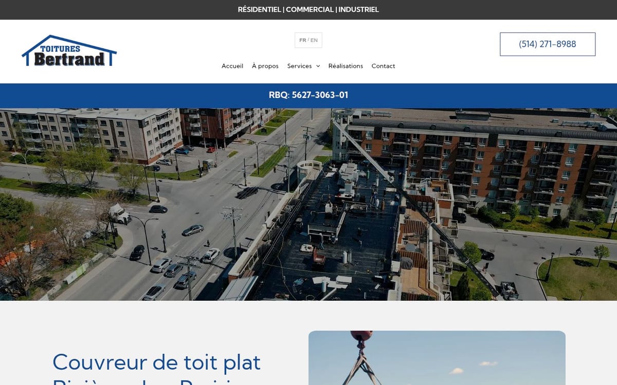 Toitures Bertrand homepage