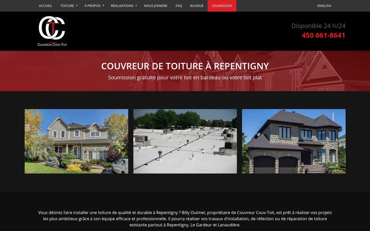 Couvreur Couv-Toit à Repentigny