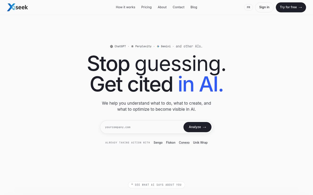 xSeek homepage