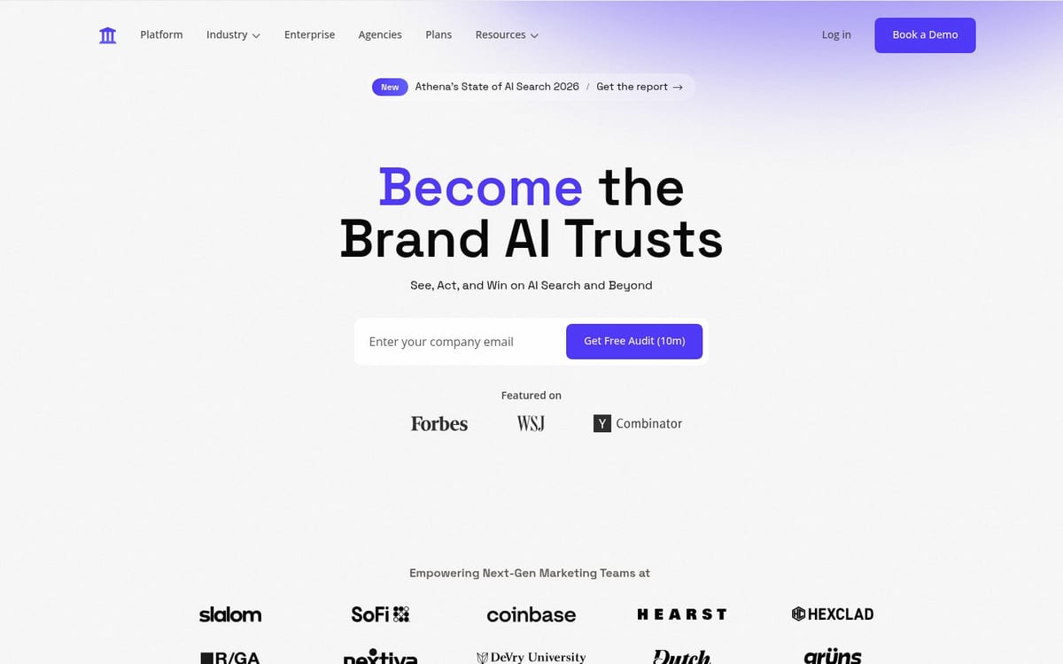 AthenaHQ homepage