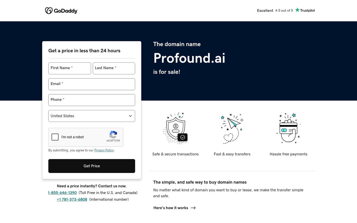 Profound homepage
